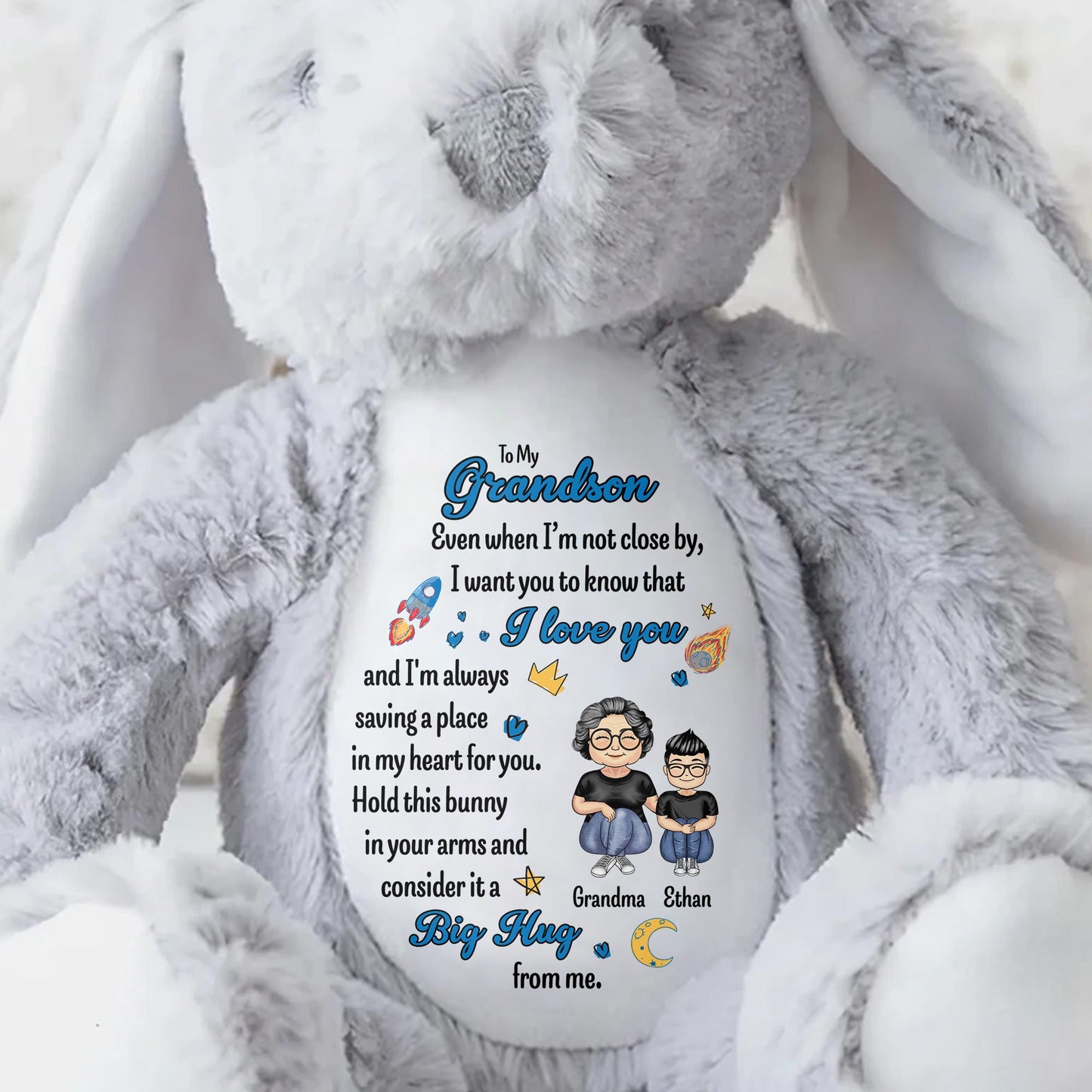 To My Grandson, Even When I'm Not Close By, Love Symbols, Bunny
