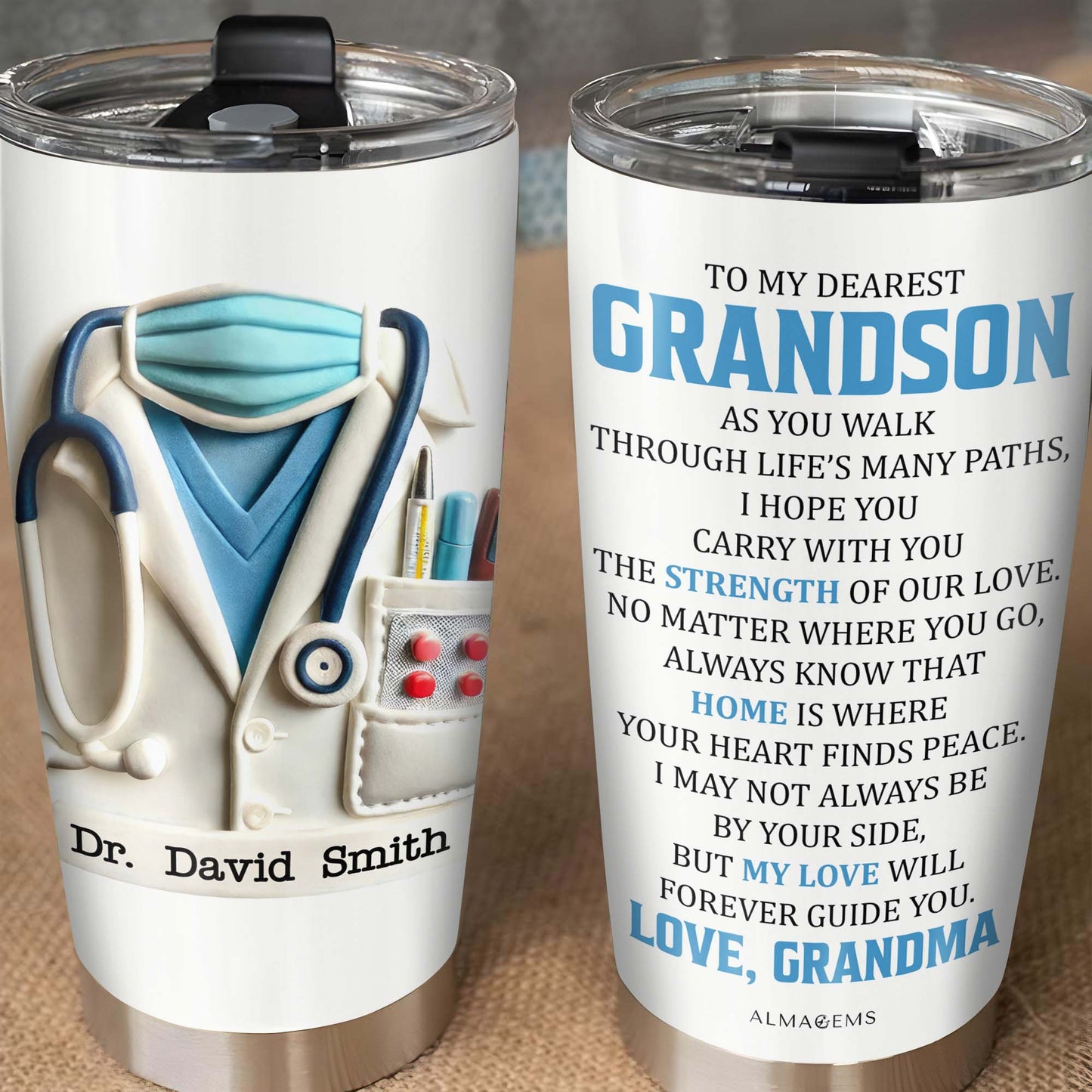 To My Dearest Grandson, As You Walk Through Life's Many Paths, Medical Instrument And Scrubs