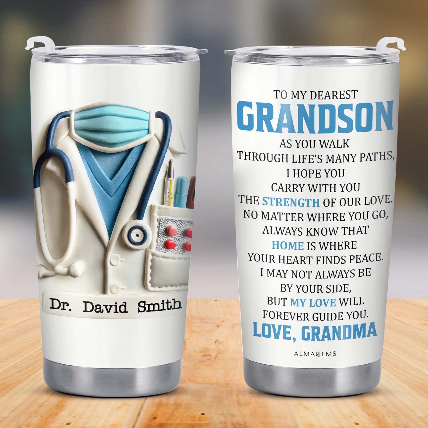 To My Dearest Grandson, As You Walk Through Life's Many Paths, Medical Instrument And Scrubs