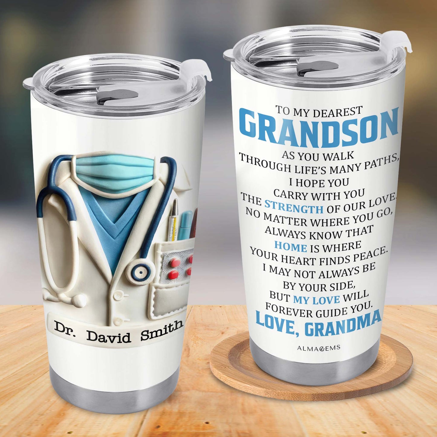 To My Dearest Grandson, As You Walk Through Life's Many Paths, Medical Instrument And Scrubs