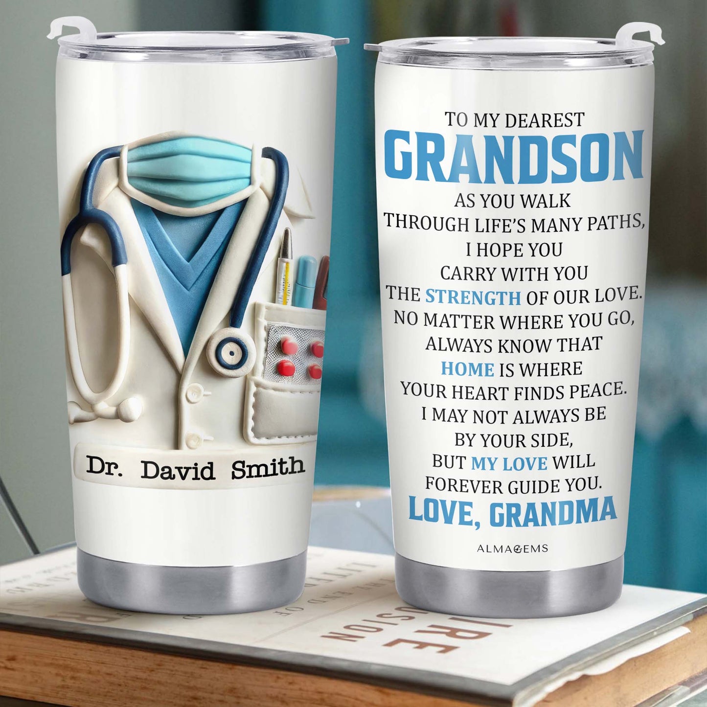 To My Dearest Grandson, As You Walk Through Life's Many Paths, Medical Instrument And Scrubs