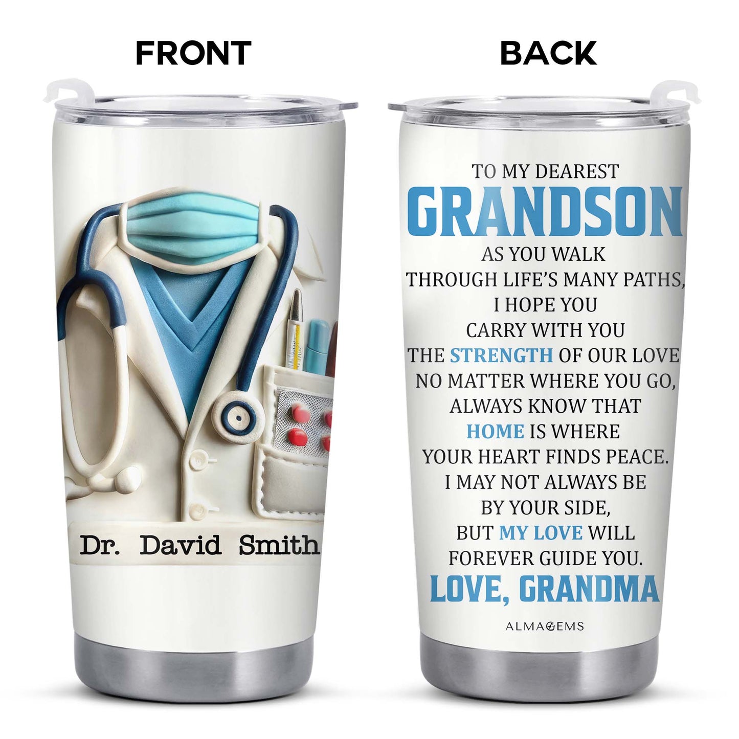 To My Dearest Grandson, As You Walk Through Life's Many Paths, Medical Instrument And Scrubs