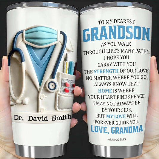 To My Dearest Grandson, As You Walk Through Life's Many Paths, Medical Instrument And Scrubs
