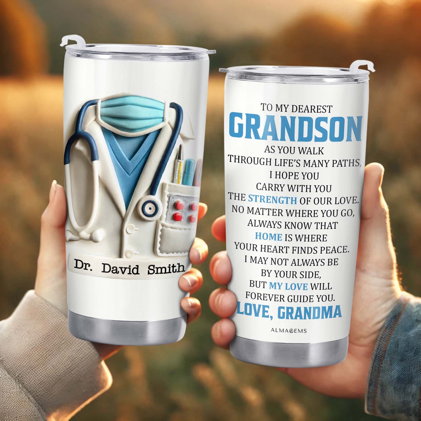 To My Dearest Grandson, As You Walk Through Life's Many Paths, Medical Instrument And Scrubs