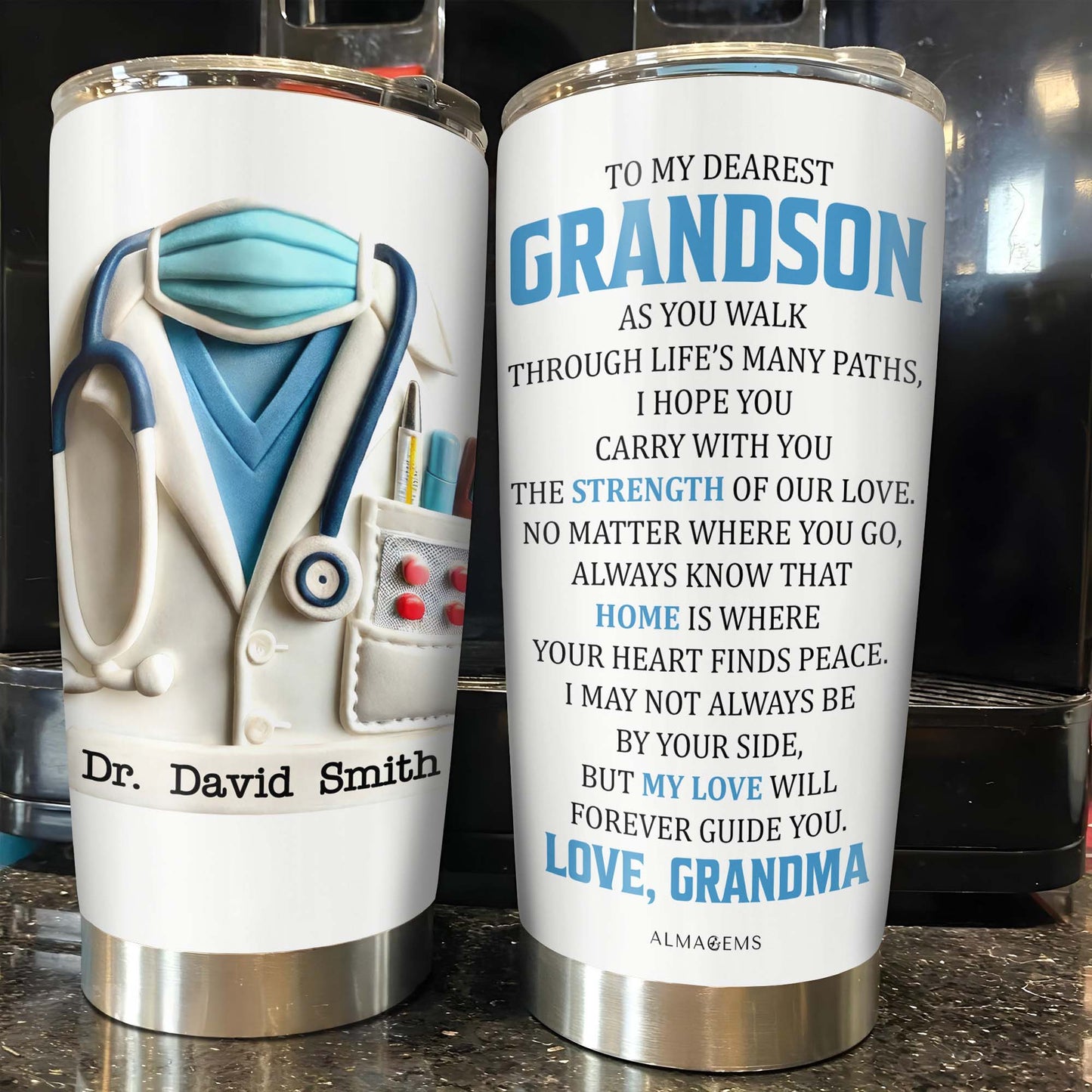 To My Dearest Grandson, As You Walk Through Life's Many Paths, Medical Instrument And Scrubs