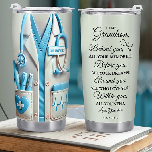 To My Grandson, Behind You, All Your Memories, Stethoscope And Medical Uniform