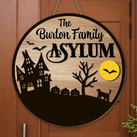 The Burton Family Asylum Haunted House Decor