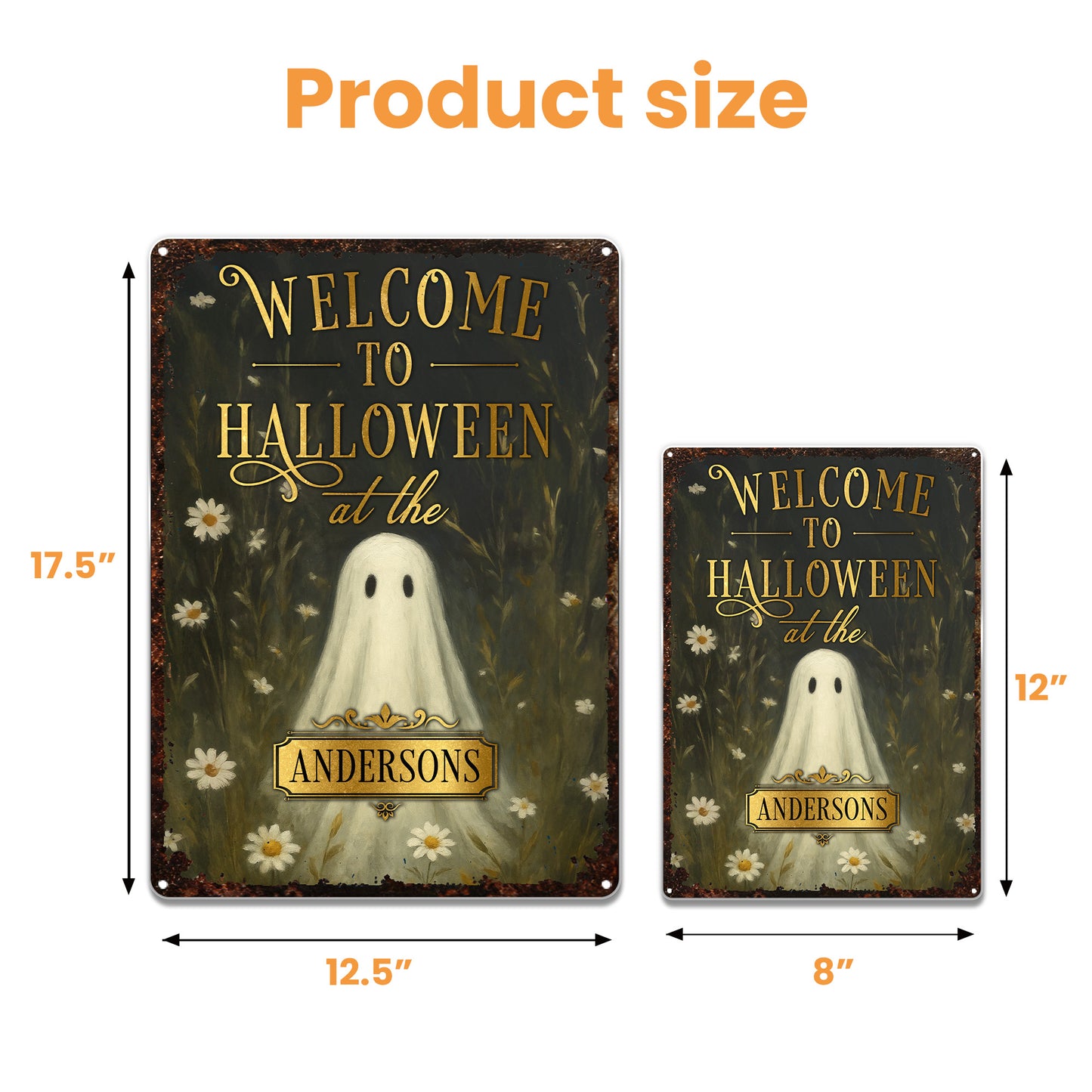 Welcome To Halloween At The Ghost And Flowers Sign