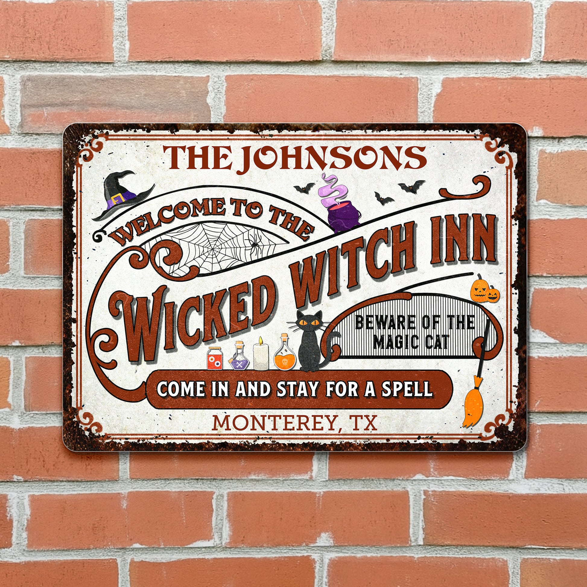 Welcome To The Wicked Witch Inn, Beware Of The Magic Cat