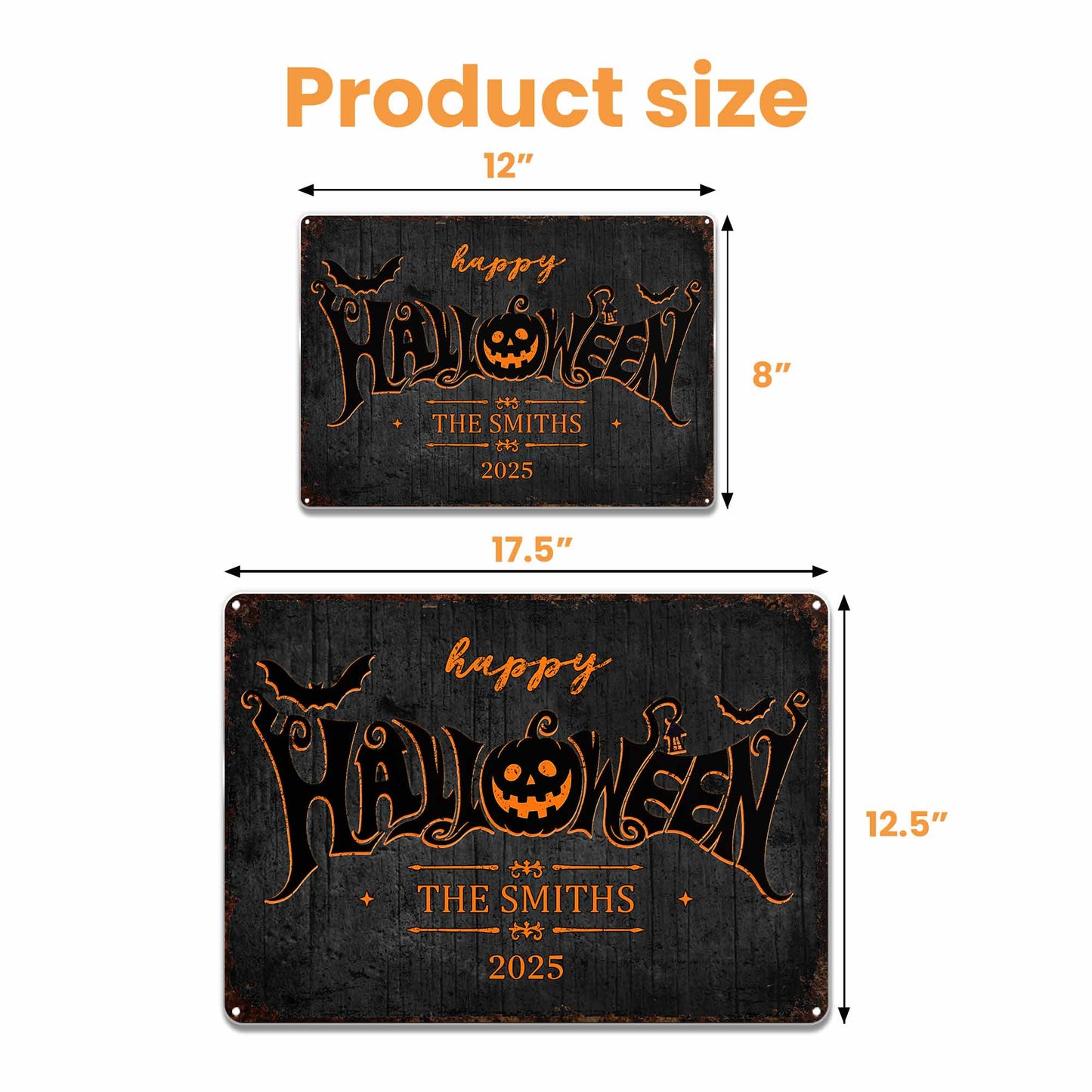 Happy Halloween Pumpkin And Bat Decoration