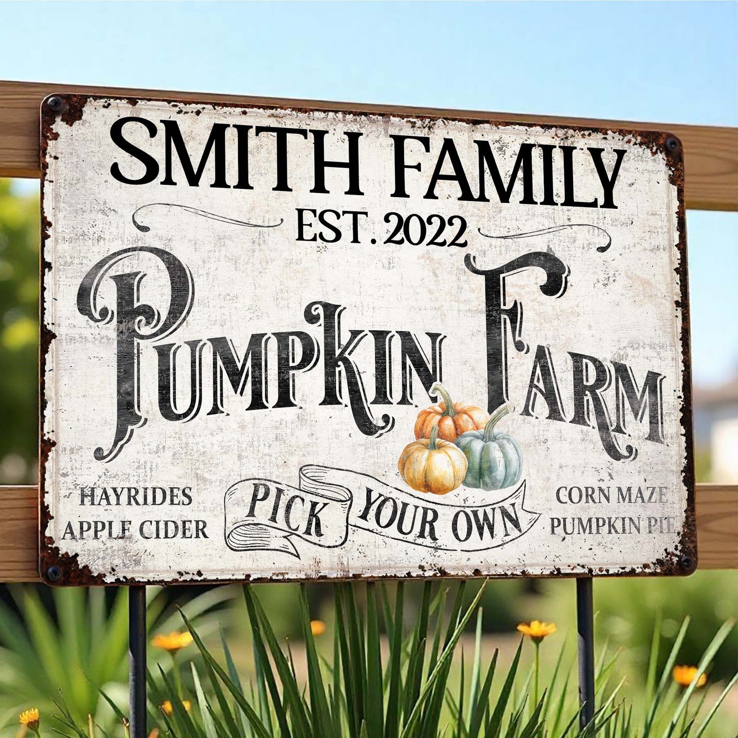 Personalized Pumpkin Farm With Autumn Festivities