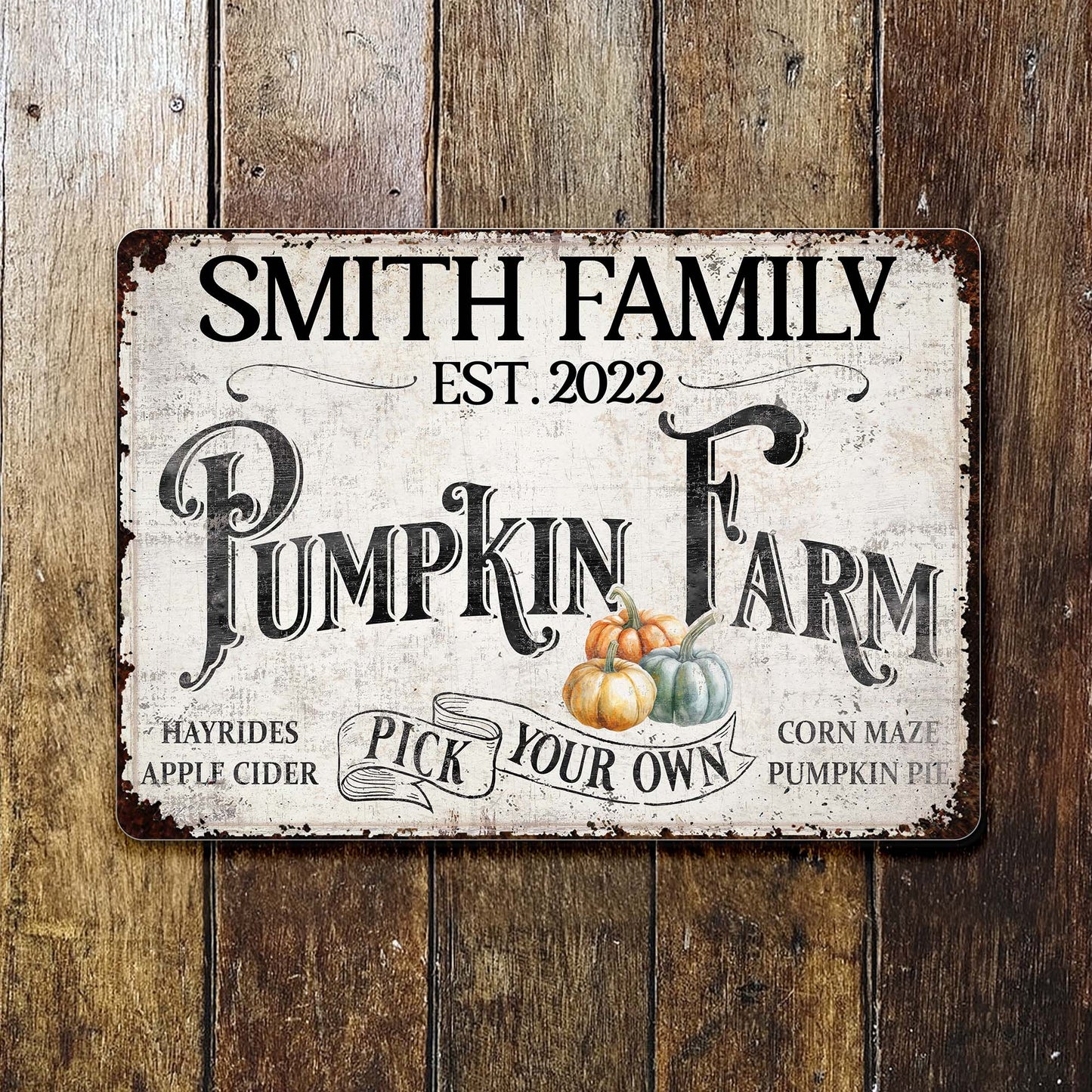 Personalized Pumpkin Farm With Autumn Festivities