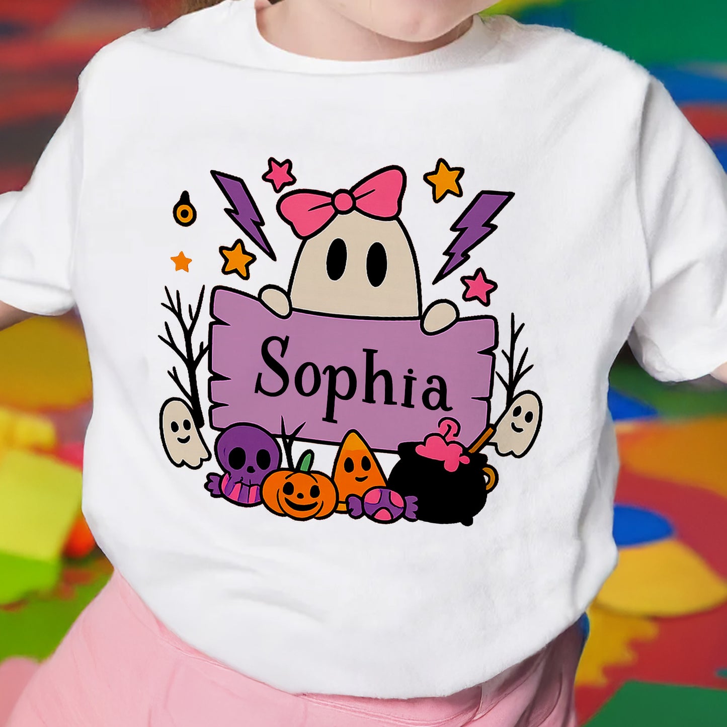 Cute Halloween Ghosts and Pumpkins Design