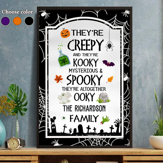Creepy Kooky Mysterious & Spooky Halloween Family Poster