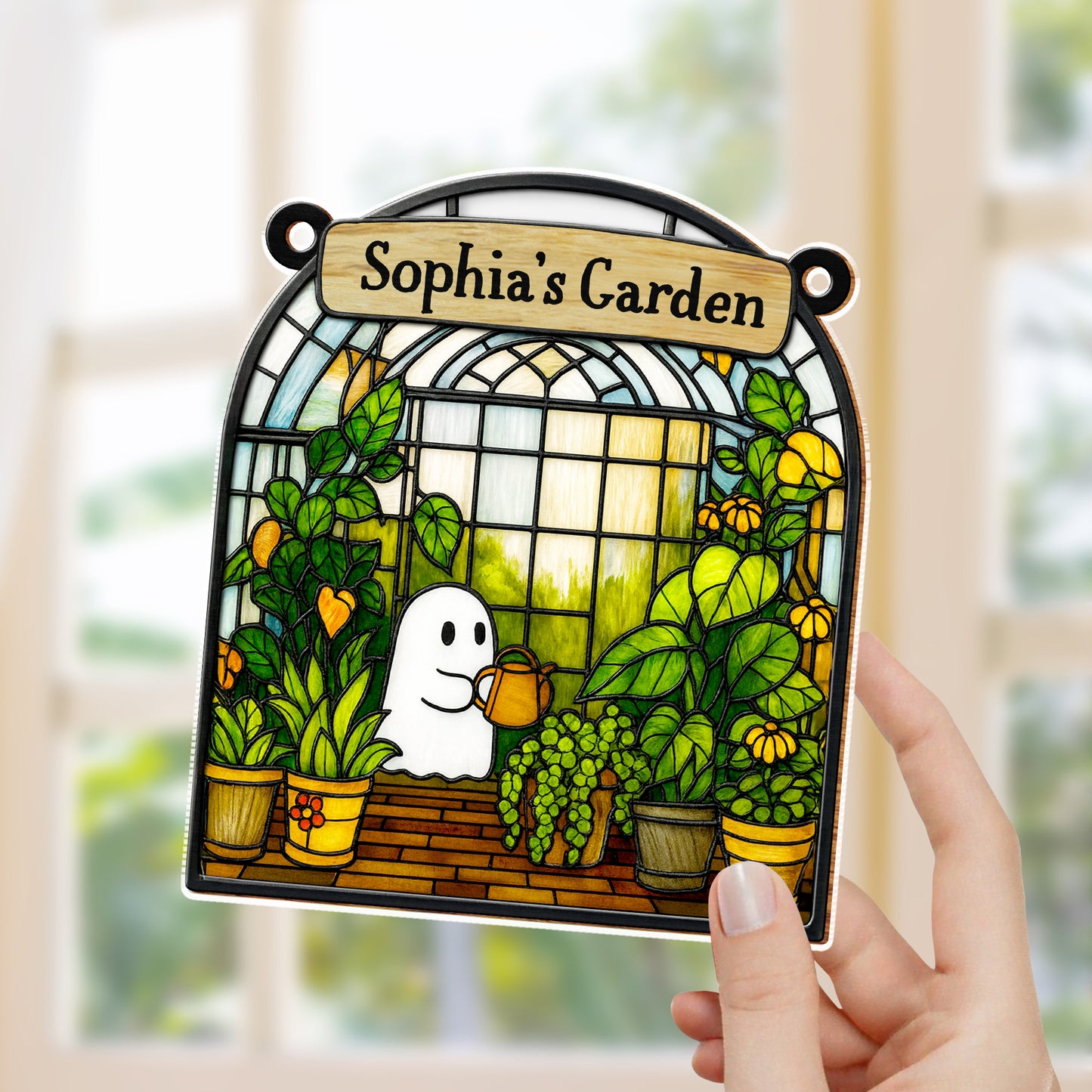 Sophia's Garden With Ghost And Lush Greenery