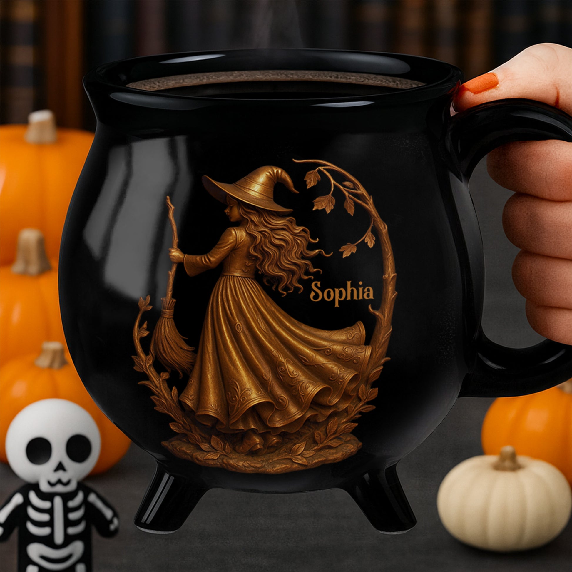 Enchanting Brew With Witch And Broom