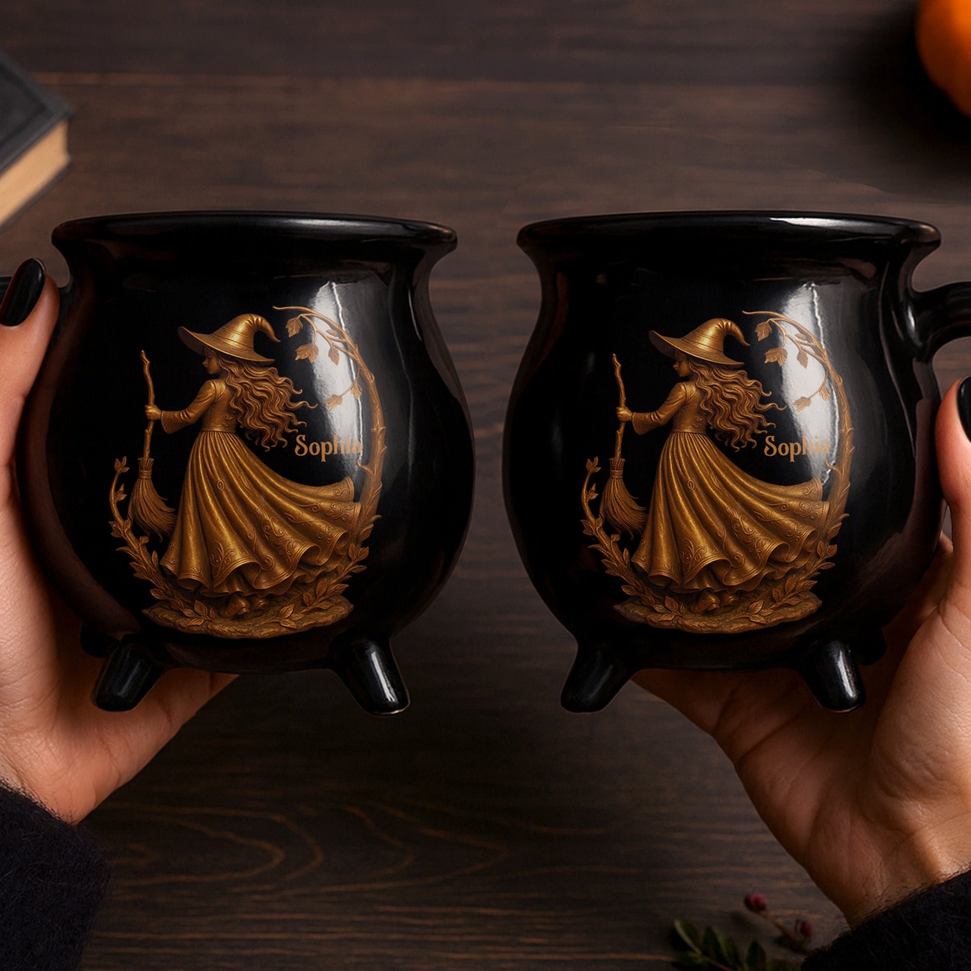 Enchanting Brew With Witch And Broom