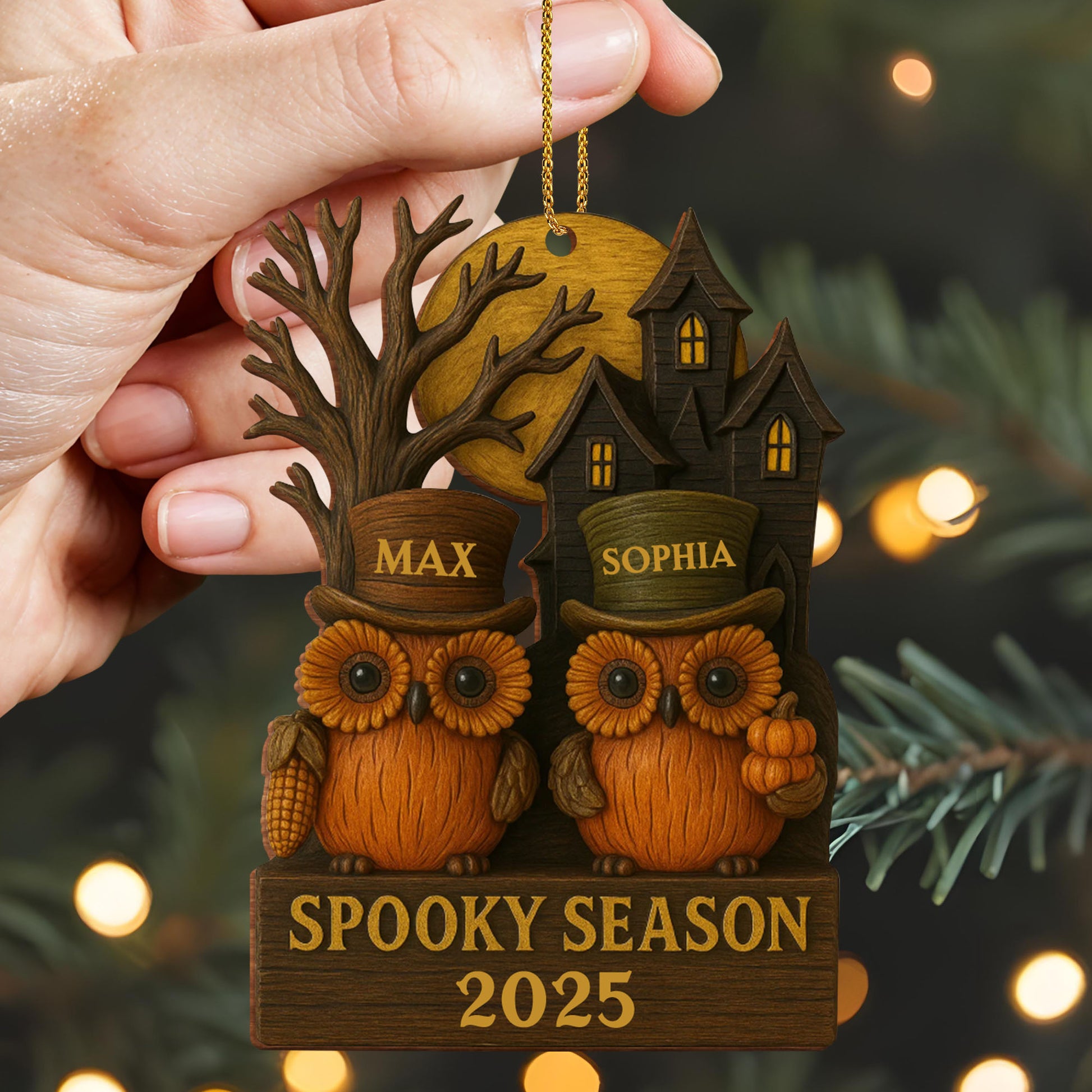 Spooky Season With Owls And Haunted House