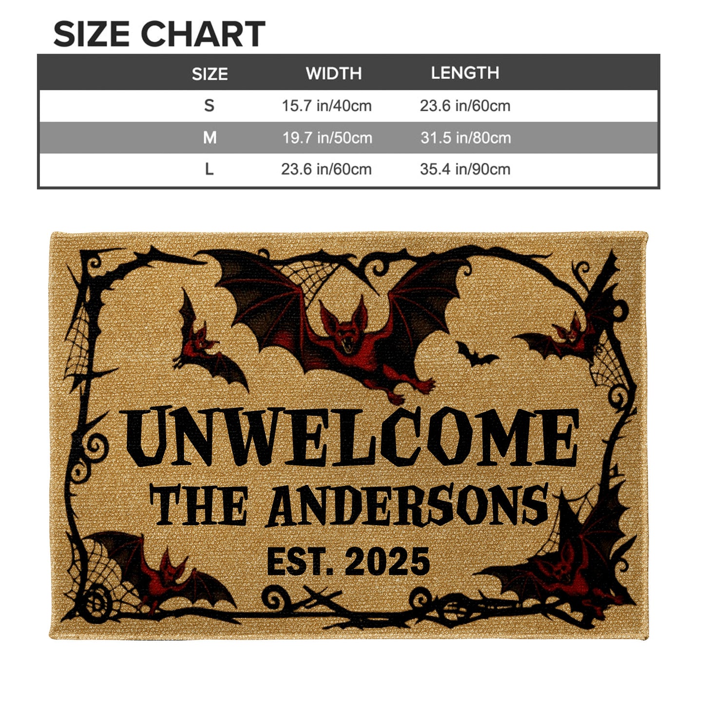 Unwelcome Gothic Bats Design