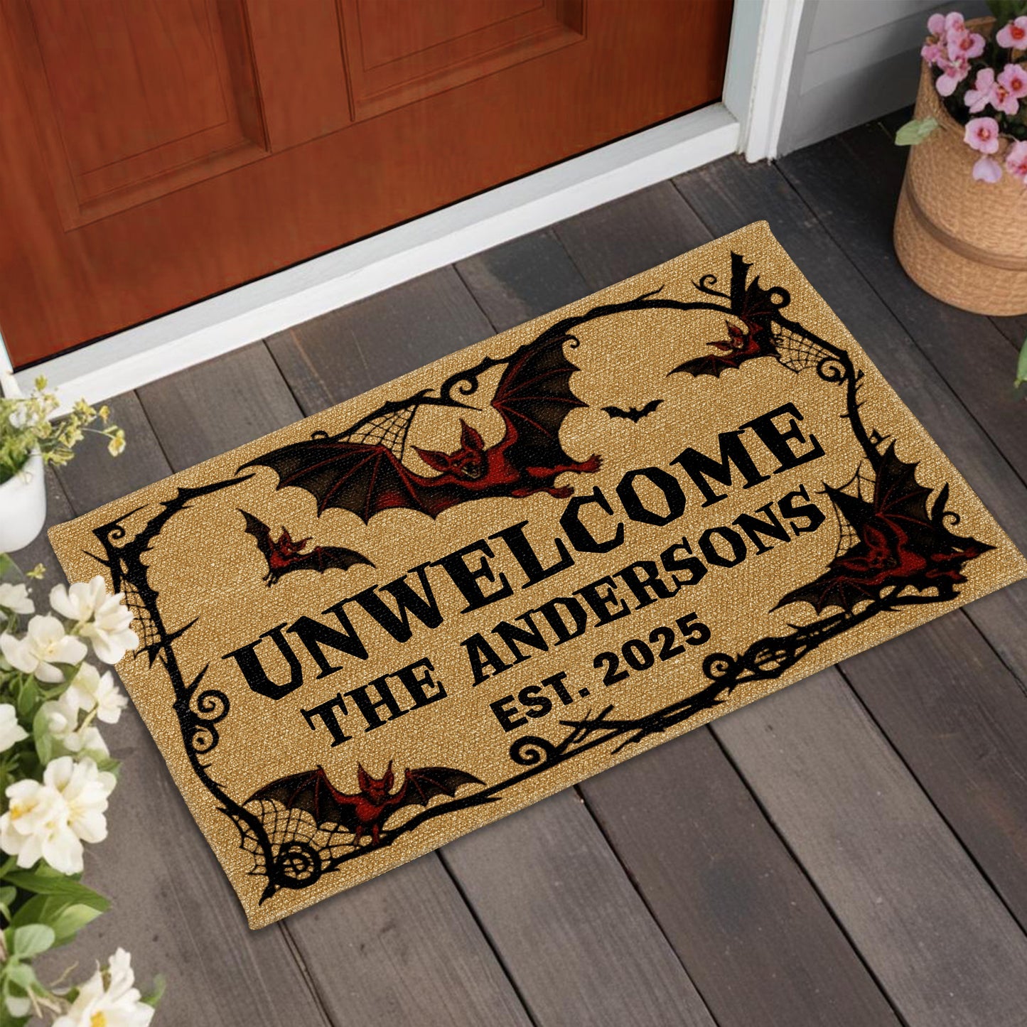 Unwelcome Gothic Bats Design