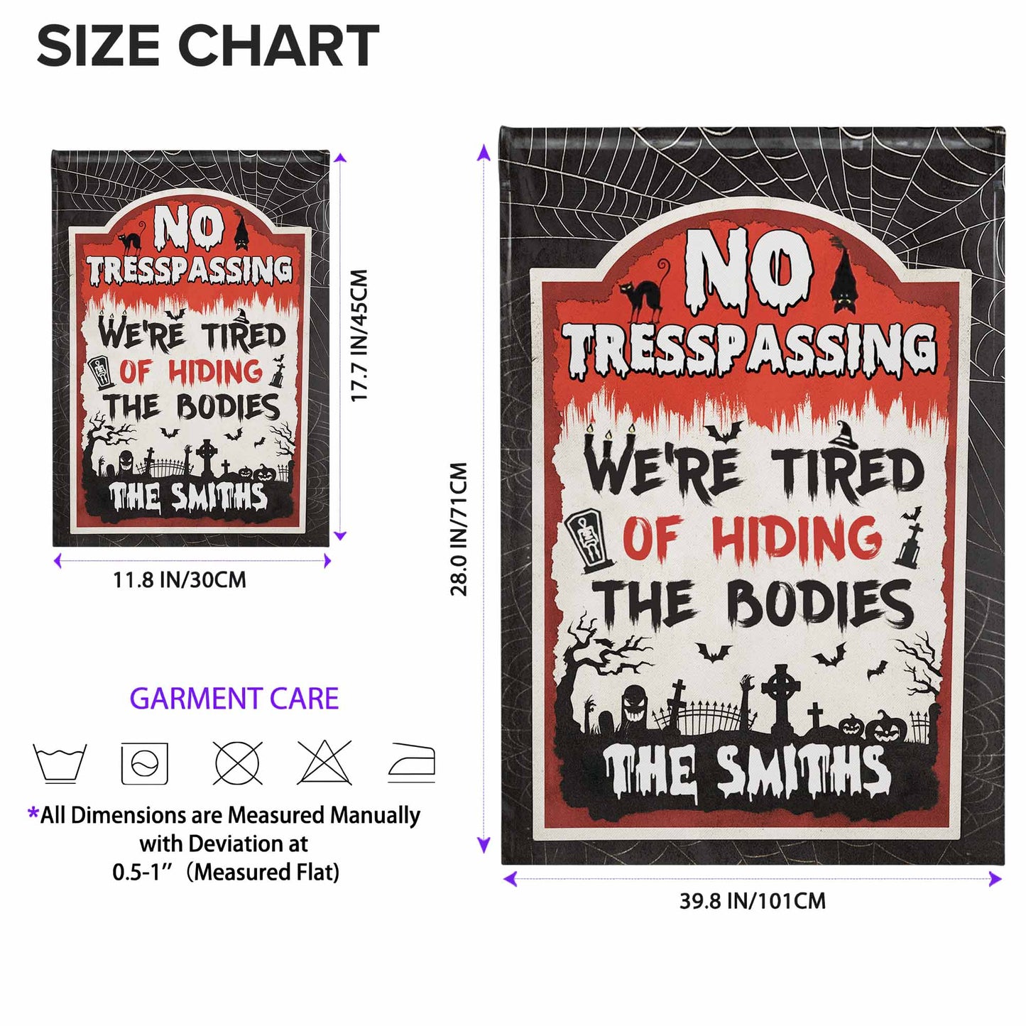 No Trespassing We're Tired Of Hiding The Bodies Flag With Grave, Cat