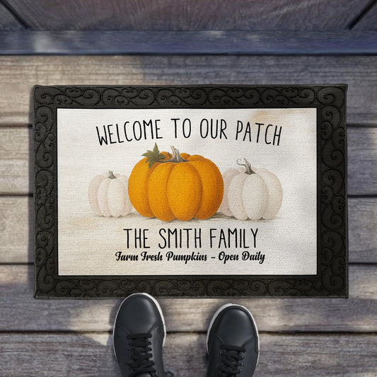 Welcome To Our Patch With Pumpkins