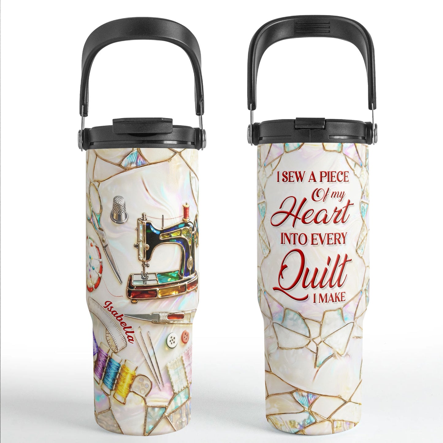 I Sew A Piece Of My Heart Into Every Quilt I Make Mosaic Pattern