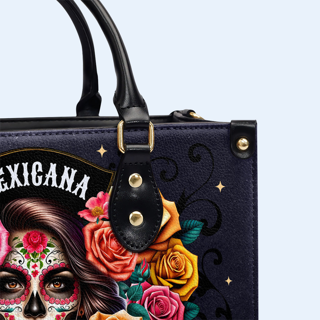 La niña y las rosas - Bolso de mano de cuero personalizado - HB_MX28