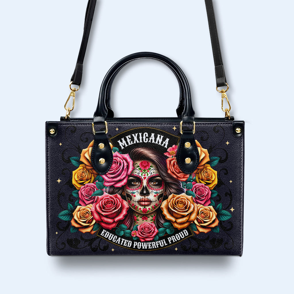 La niña y las rosas - Bolso de mano de cuero personalizado - HB_MX28