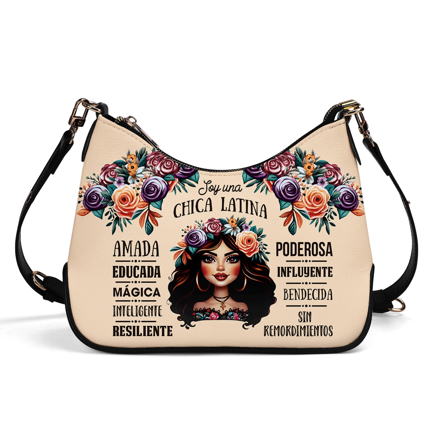 Chica Latina - Personalized Custom Chain Crossbody Handbag - HG02CH