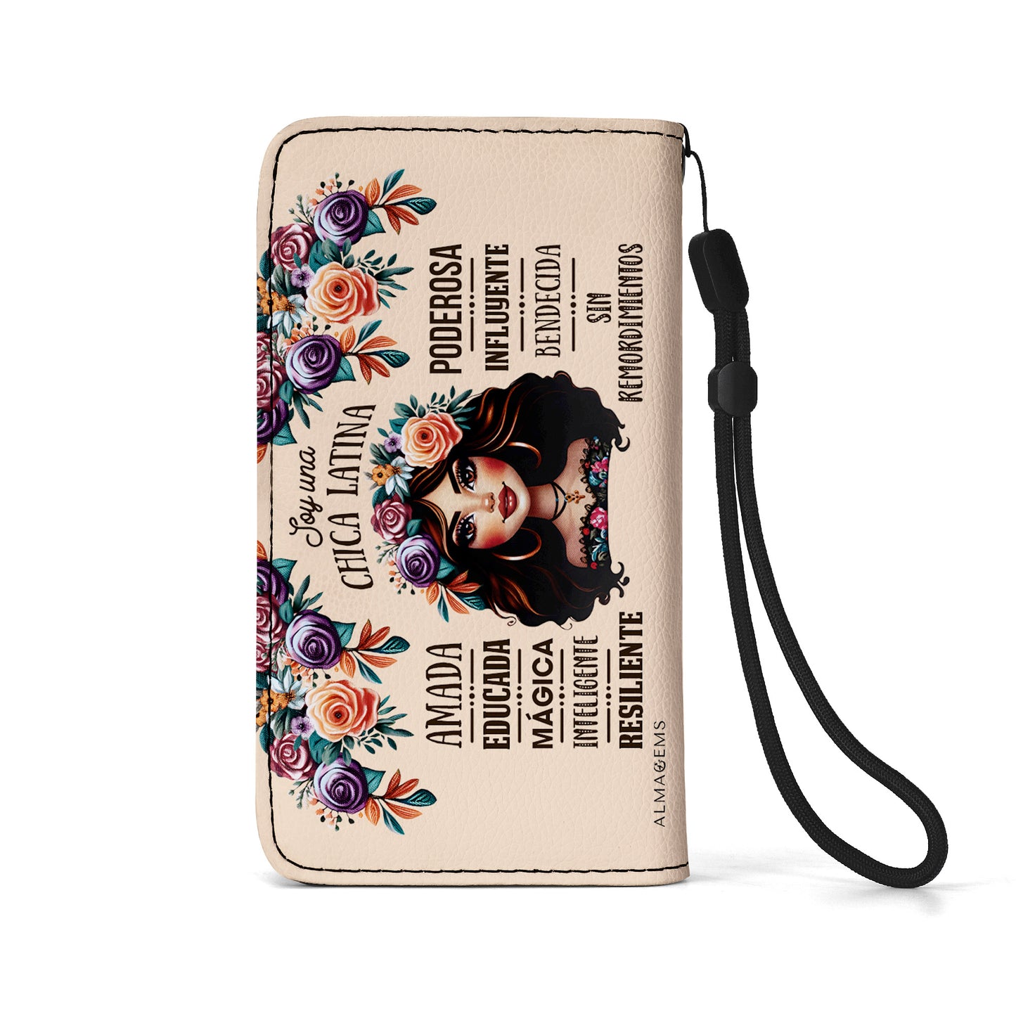 Soy Una Chica Latina - Cartera de cuero personalizada para teléfono - HG02PW
