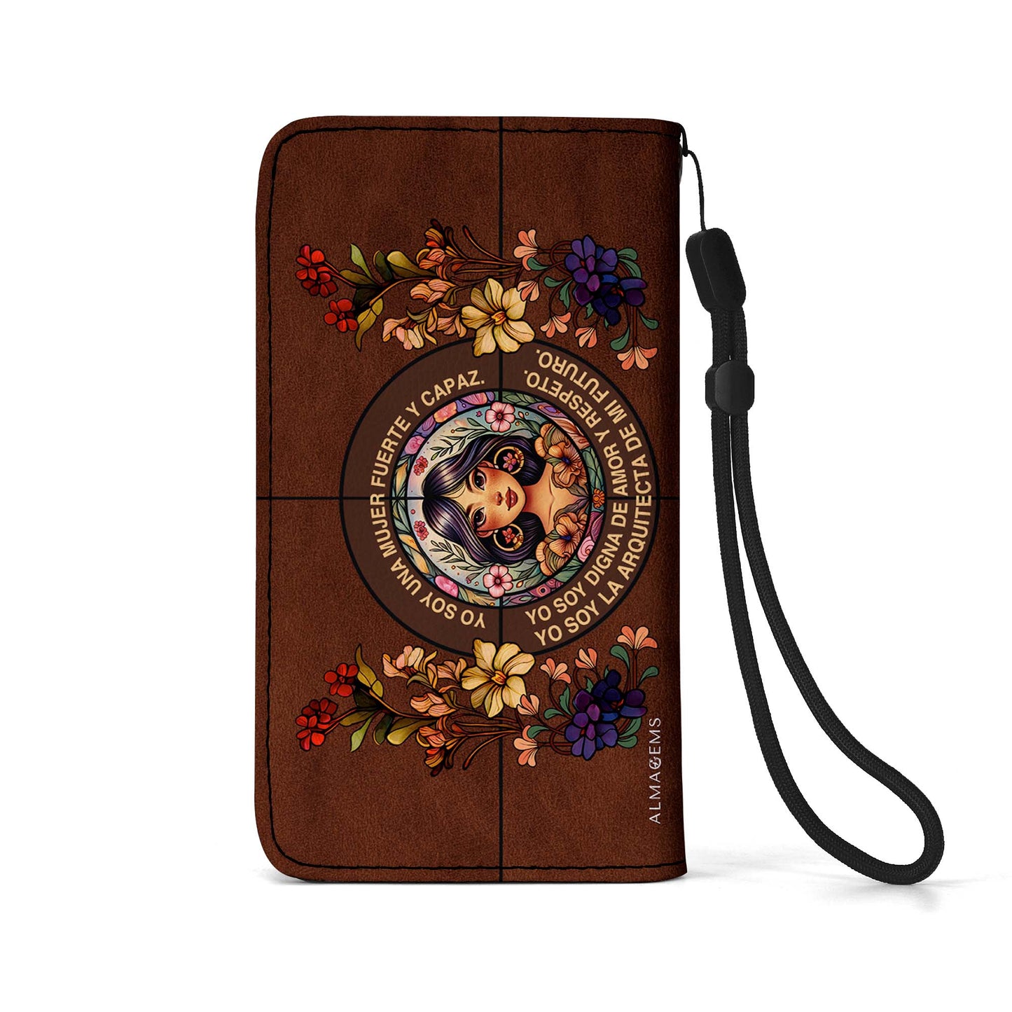 Yo Soy - Cartera de cuero personalizada para teléfono - HG08PW