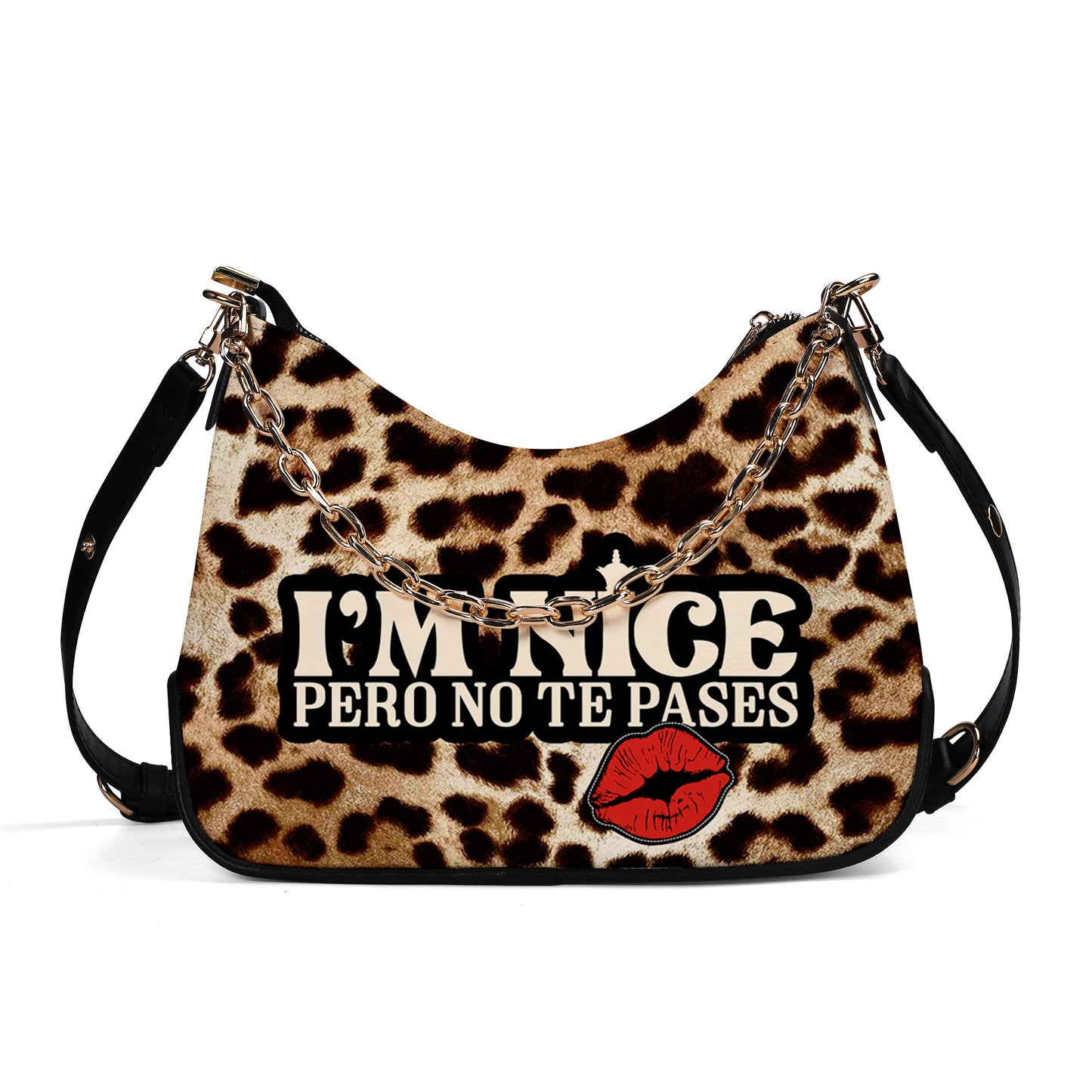 No Te Pases - Bolso bandolera con cadena personalizado - HG18CH