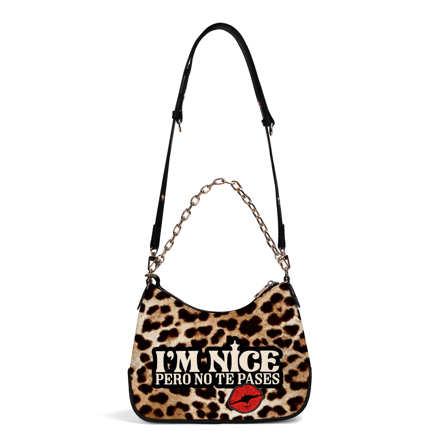 No Te Pases - Bolso bandolera con cadena personalizado - HG18CH