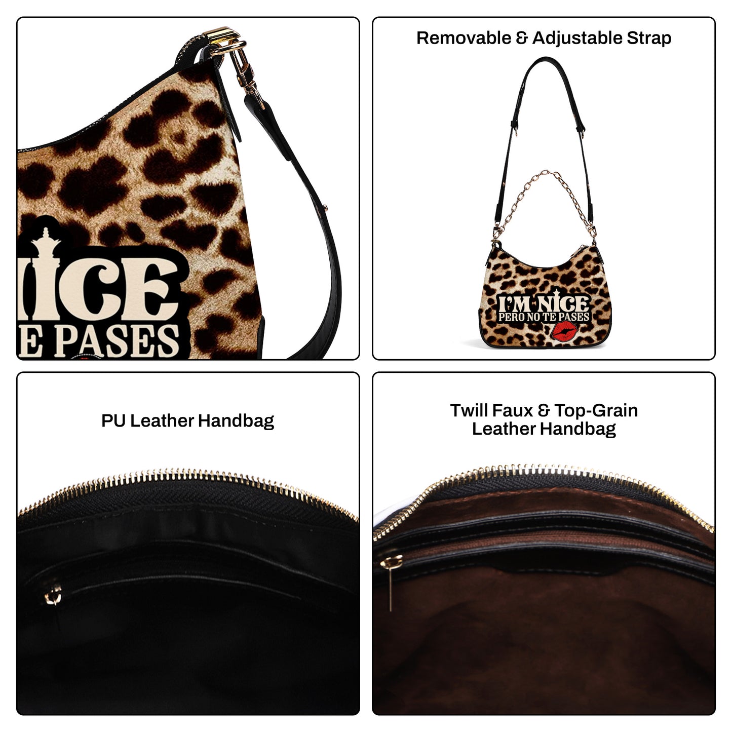 No Te Pases - Bolso bandolera con cadena personalizado - HG18CH