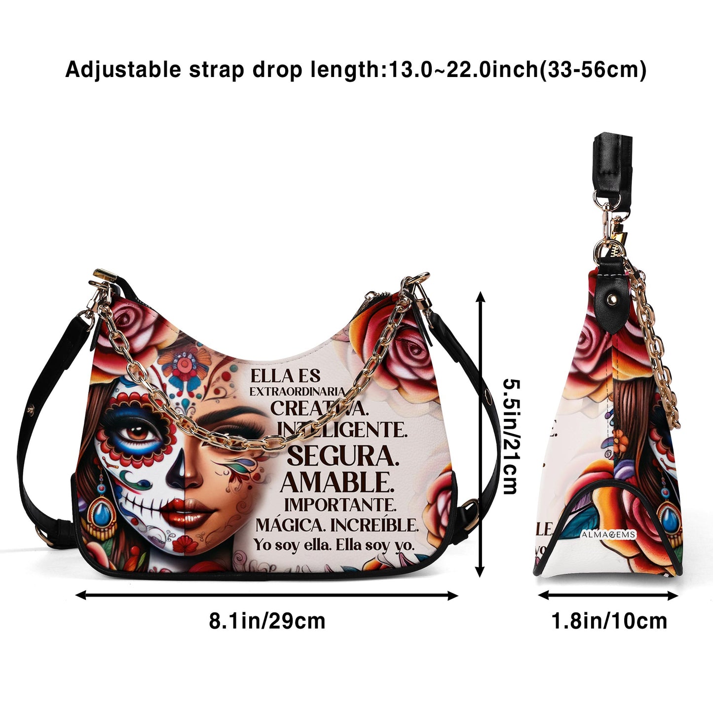 Ella Es - Sac à main bandoulière personnalisé avec chaîne - HG25CH
