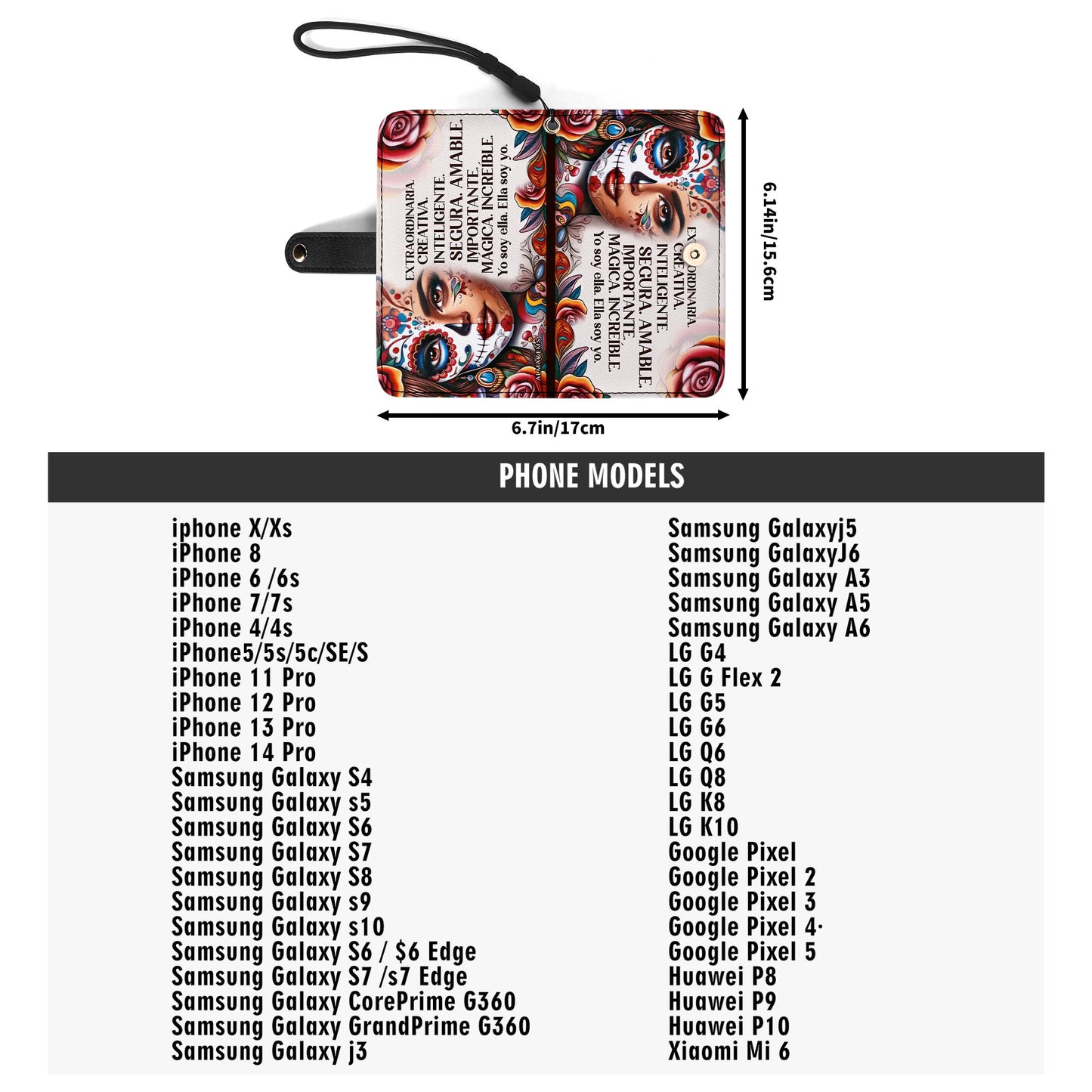 Ella Es - Personalized Custom Phone Leather Wallet - HG25PW