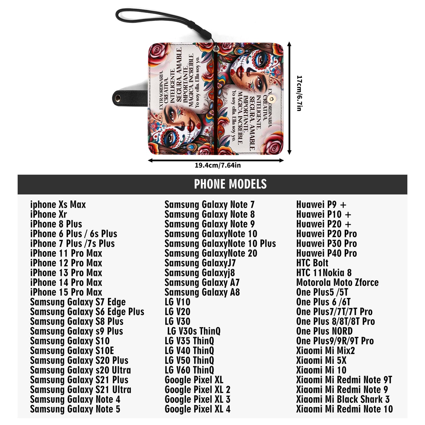 Ella Es - Personalized Custom Phone Leather Wallet - HG25PW