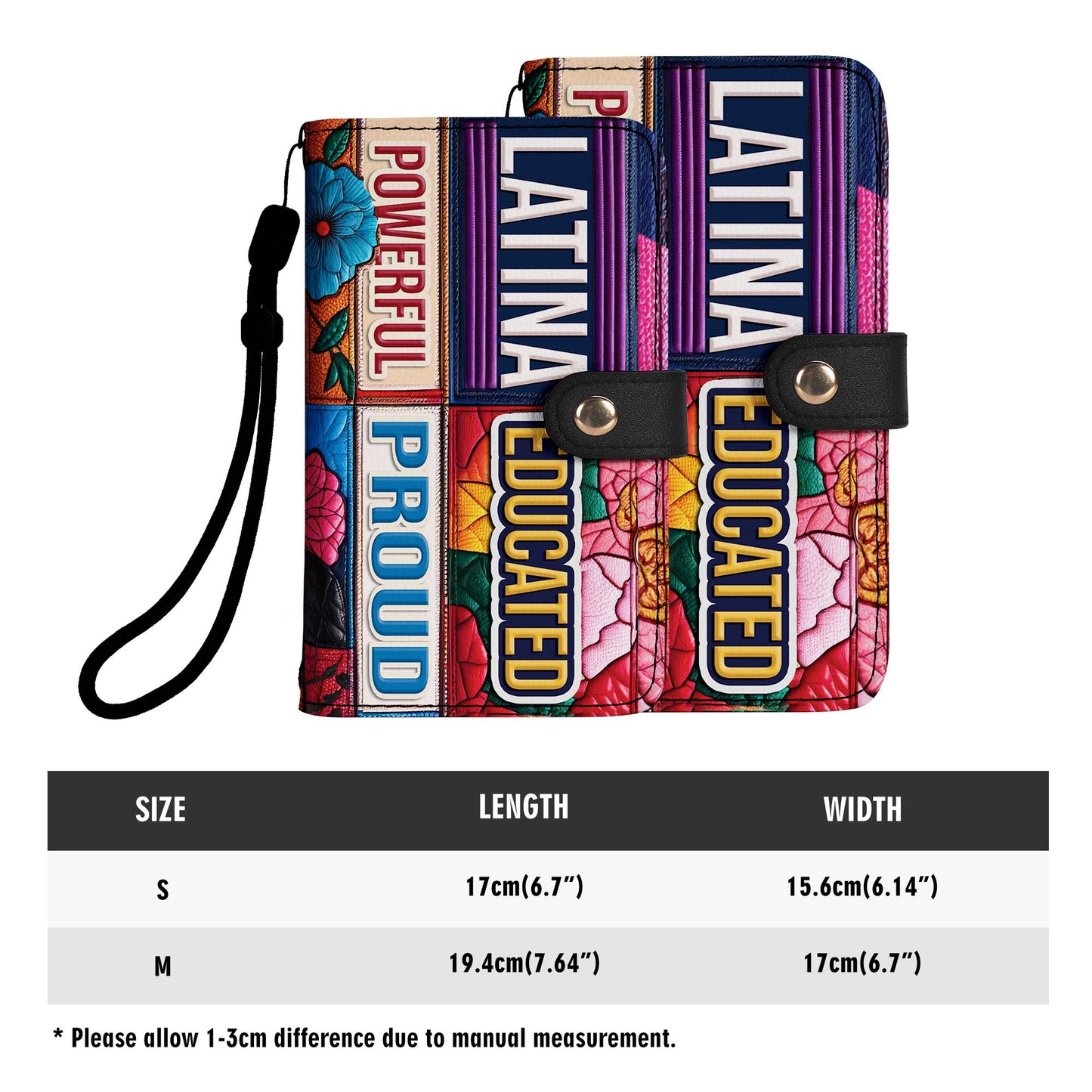 Cartera de cuero personalizada para teléfono, educada, poderosa y orgullosa - HG29PW