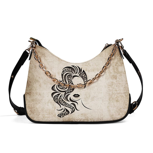 Latina Girl - Personalized Custom Chain Crossbody Handbag - HG36CH