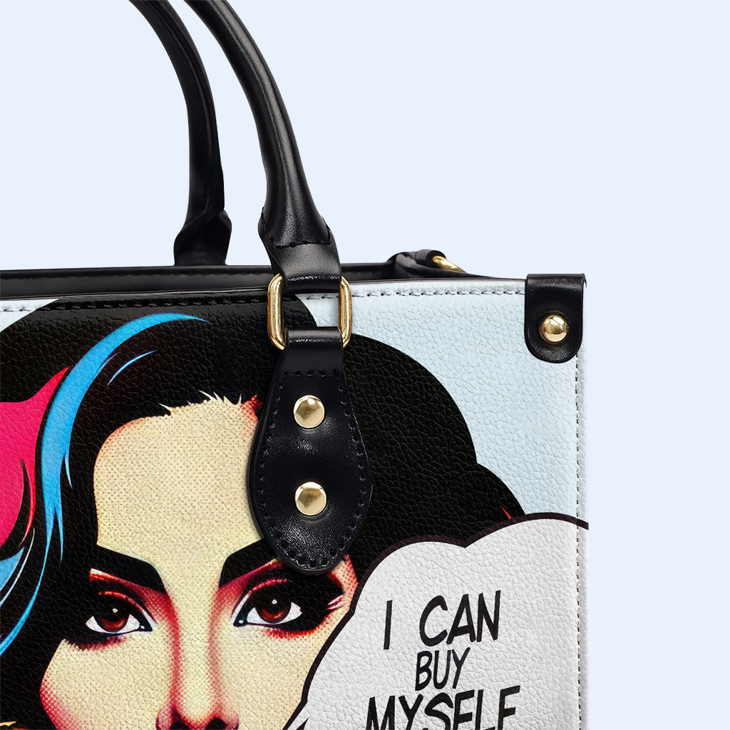 Je peux m'acheter des fleurs - Sac à main en cuir personnalisé - HG44