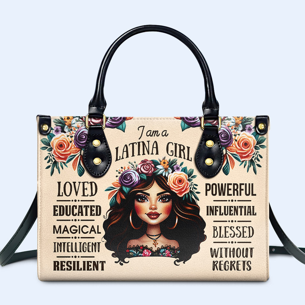 Je suis une fille latine - Sac à main en cuir personnalisé - HG48
