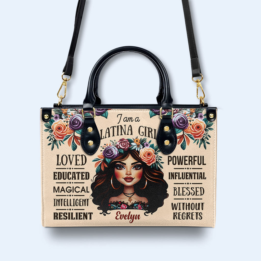 Je suis une fille latine - Sac à main en cuir personnalisé - HG48