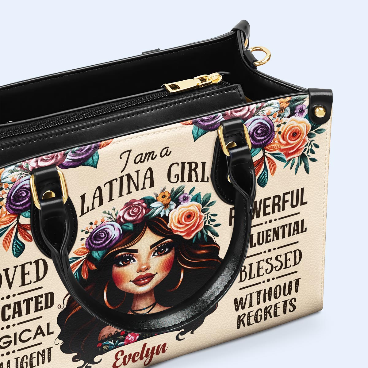 Je suis une fille latine - Sac à main en cuir personnalisé - HG48