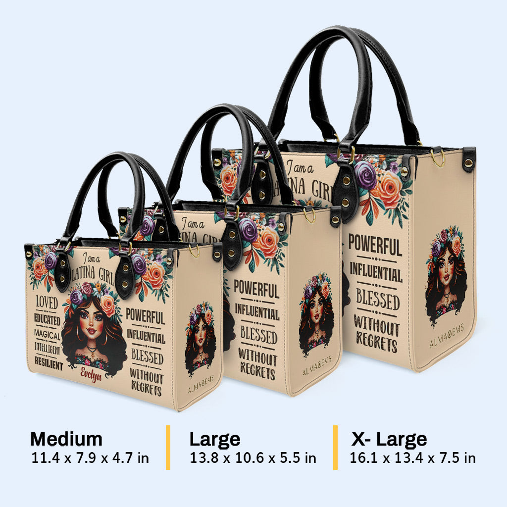 Je suis une fille latine - Sac à main en cuir personnalisé - HG48