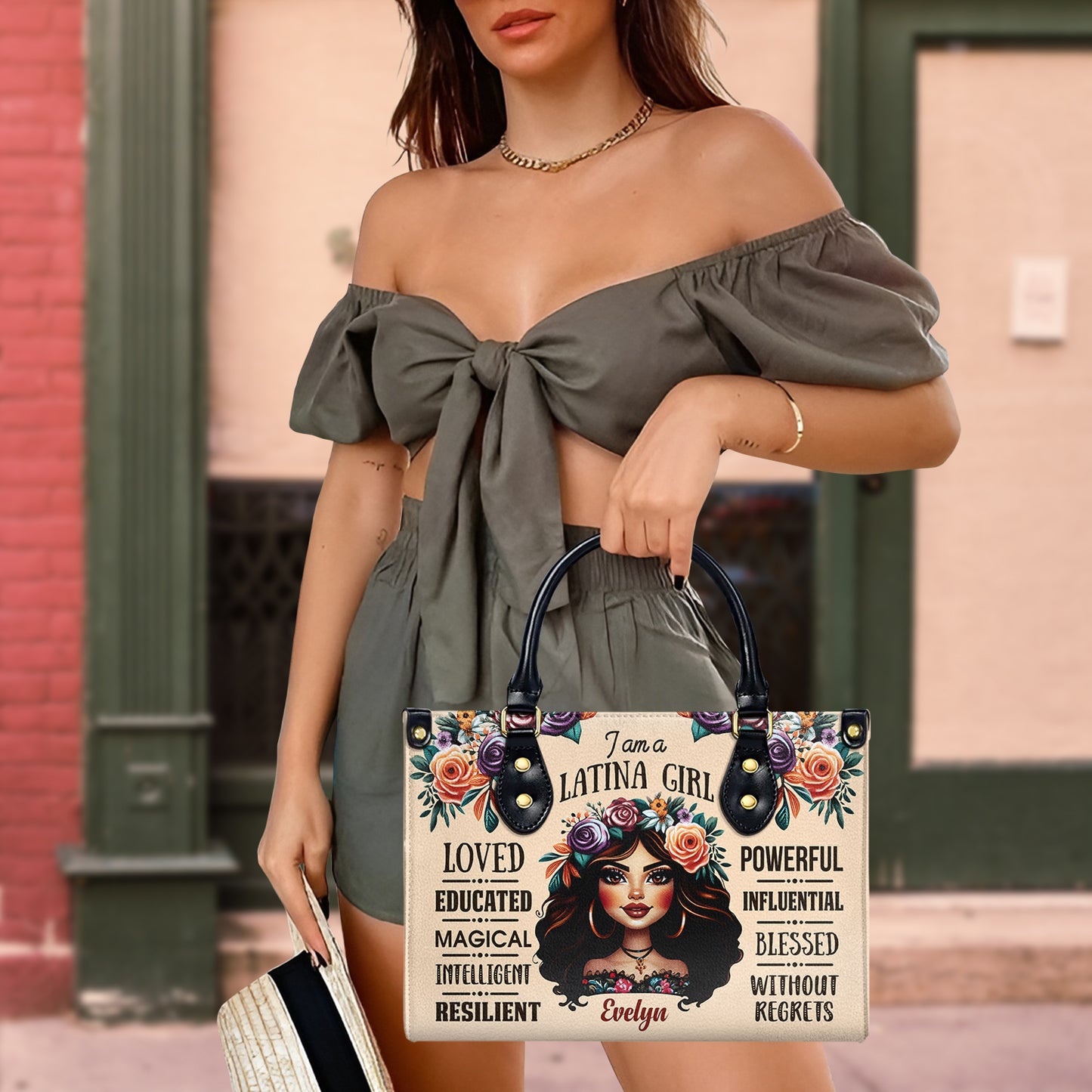 Je suis une fille latine - Sac à main en cuir personnalisé - HG48