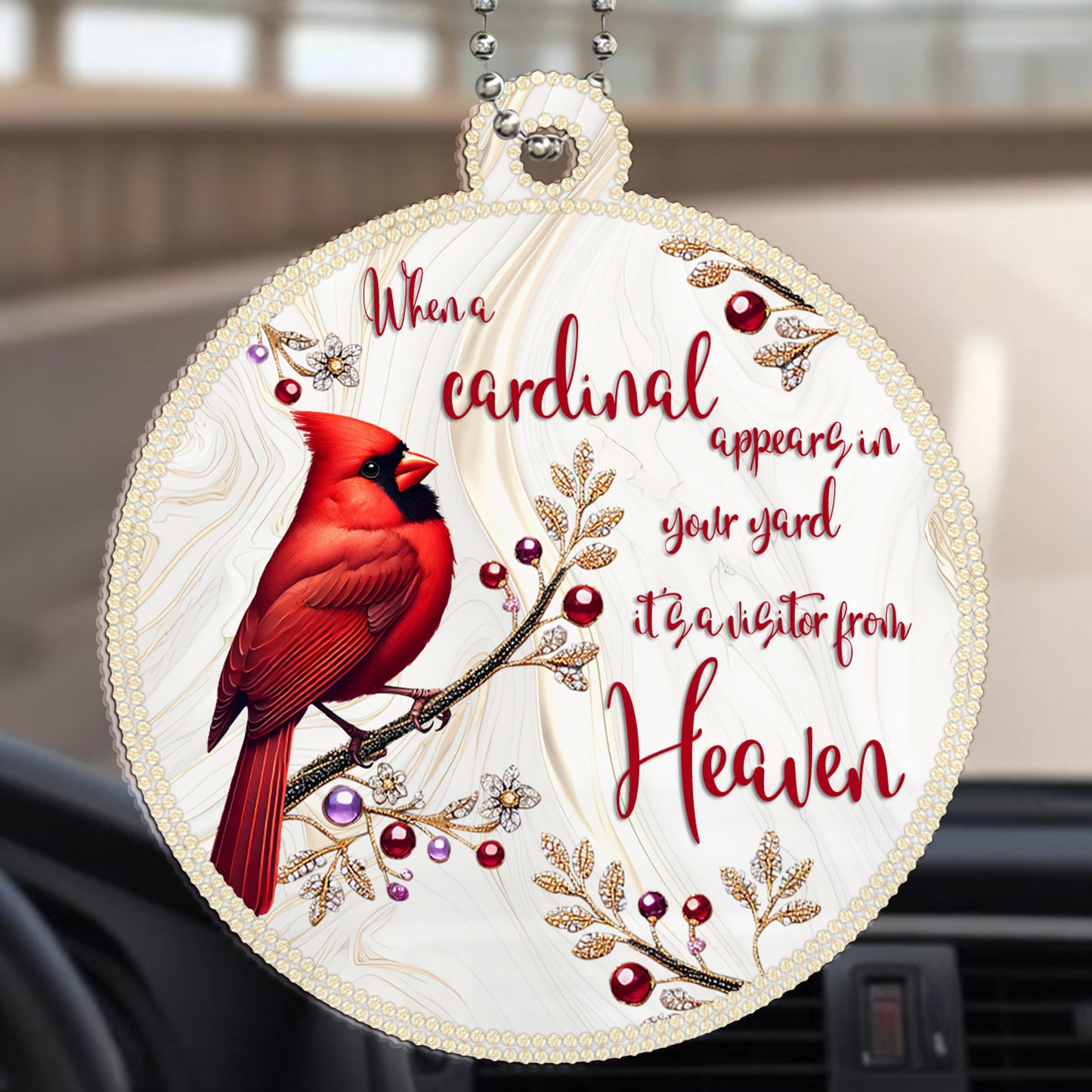 Lorsqu'un cardinal apparaît dans votre jardin - Décoration acrylique personnalisée, décoration de voiture - HME014_HGO