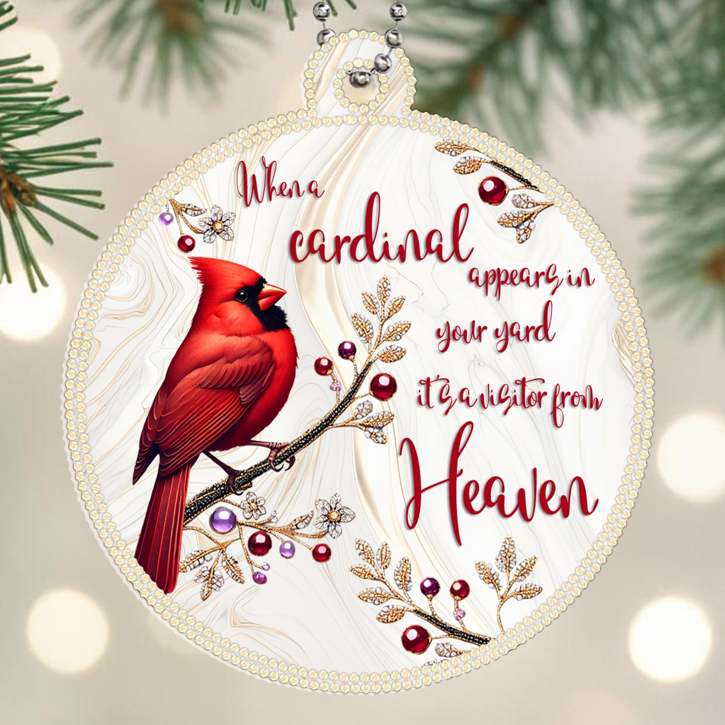 Lorsqu'un cardinal apparaît dans votre jardin - Décoration acrylique personnalisée, décoration de voiture - HME014_HGO
