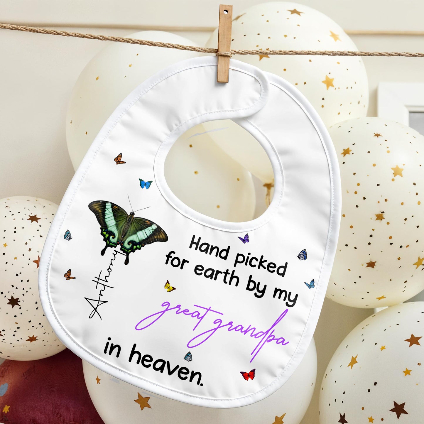 Hand Picked for Earth By My Great Grandpa in Heaven, Butterflies