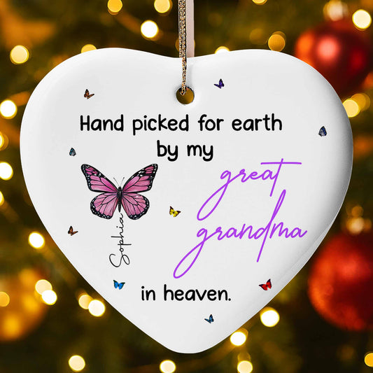 Hand Picked For Earth, Butterflies Heart Ornament